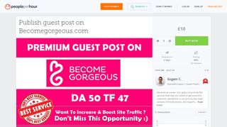 Publish guest post on Becomegorgeous.com - PeoplePerHour