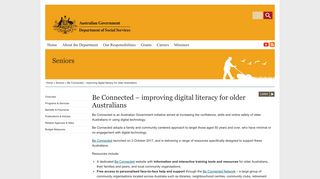 Be Connected – improving digital literacy for older Australians ...
