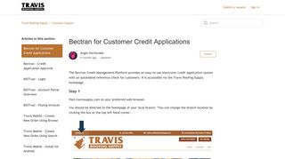 Bectran for Customer Credit Applications – Travis Roofing Supply