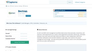 Bectran Reviews and Pricing - 2019 - Capterra