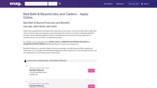 Bed Bath & Beyond Job Applications | Apply Online at Bed Bath ...