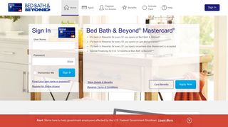 Bed Bath & Beyond® Mastercard® - Manage your account - Comenity