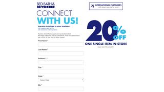 Sign Up for Official Coupons by Mail - Get Offers ... - Bed Bath & Beyond