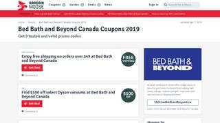 Bed Bath And Beyond Canada Coupons & Promo Codes - 2019
