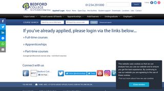 Bedford College (Part of The Bedford College Group) » Applied? Login