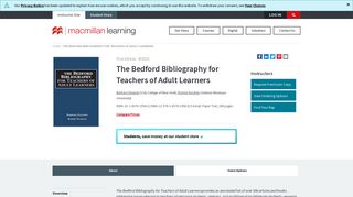 The Bedford Bibliography for Teachers of Adult Learners ...