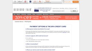 FAQ Payment | Bedford Fair