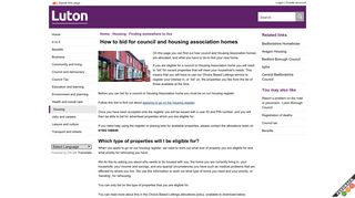 How to bid for council and housing association homes - Luton Council