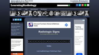 LearningRadiology - Signs in Radiology