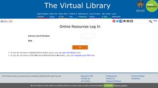 Online Resources Login - Information and Reference - Virtual Library