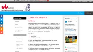 Loans and renewals - lrweb.beds.ac.uk