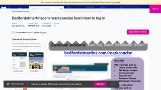 bedfordstmartinscom roarkconcise Learn how to log in and access our ...
