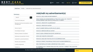 Add/edit my advertisement(s) - BedyCasa