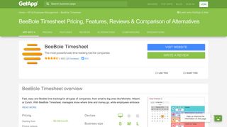 BeeBole Timesheet Pricing, Features, Reviews & Comparison of ...