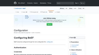 Configuration · beefproject/beef Wiki · GitHub