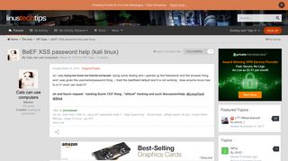 BeEF XSS password help (kali linux) - Off Topic - Linus Tech Tips