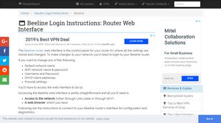 Beeline Login: How to Access the Router Settings | RouterReset