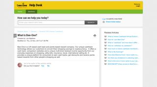 What is Bee-One? : Help Desk