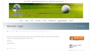Member Login – Beerwah Golf Club