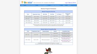 Beestar.org - Schedules