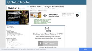 How to Login to the Beetel 450TC3 - SetupRouter