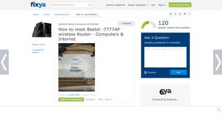 SOLVED: How to reset Beetel -7777AP wireless Router - Fixya