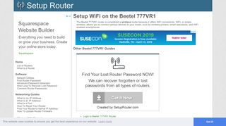 Setup WiFi on the Beetel 777VR1 - SetupRouter
