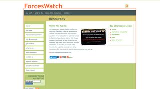 Forces Watch | Before You Sign Up