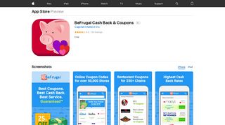 BeFrugal Cash Back & Coupons on the App Store - iTunes - Apple
