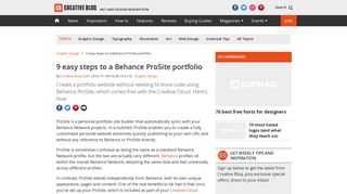9 easy steps to a Behance ProSite portfolio | Creative Bloq