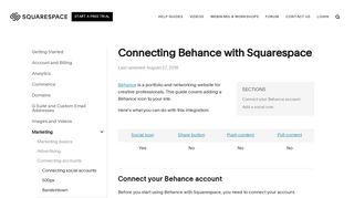 Connecting Behance with Squarespace – Squarespace Help
