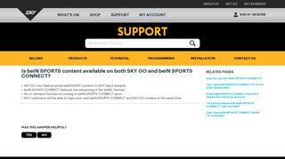 Is beIN SPORTS content available on both SKY GO and beIN ...