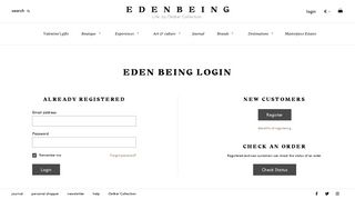 Login - Eden Being