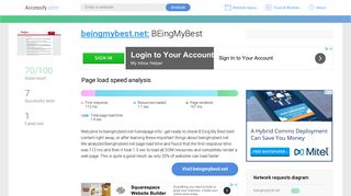Access beingmybest.net. BEingMyBest
