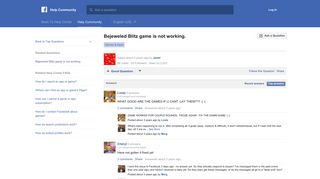 Bejeweled Blitz game is not working. | Facebook Help Community ...