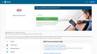 BEK Communications: Login, Bill Pay, Customer Service and Care ...