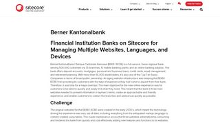 Berner Kantonalbank | Sitecore