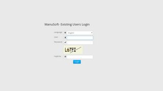 ManuSoft- Existing Users Login