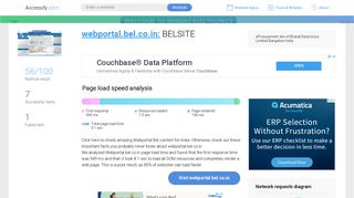 Access webportal.bel.co.in. BELSITE