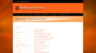 Belding Area Schools – Forms
