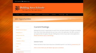 Belding Area Schools – Job Opportunities