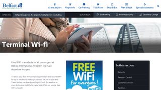 Terminal Wi-fi | Belfast International Airport