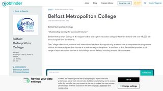 Belfast Metropolitan College Jobs