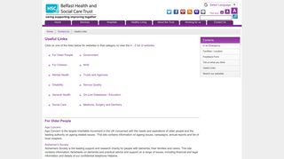 Useful Links - Belfast Health and Social Care Trust - hscni.net