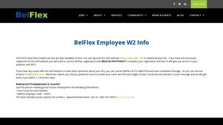 BelFlex Employee W2 Info | BelFlex