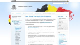 New Online Visa Application Procedure | Belgium in Pakistan