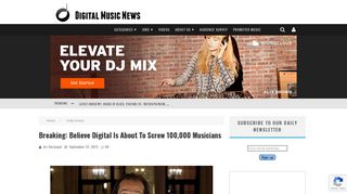 BREAKING: Believe Digital Is About To Screw 100k Musicians