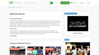 Believer Music - Music Lesson Provider - LessonsGoWhere