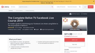 The Complete Belive TV Facebook Live Course 2019 | Udemy