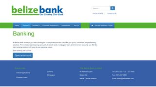 Banking - Belize Bank